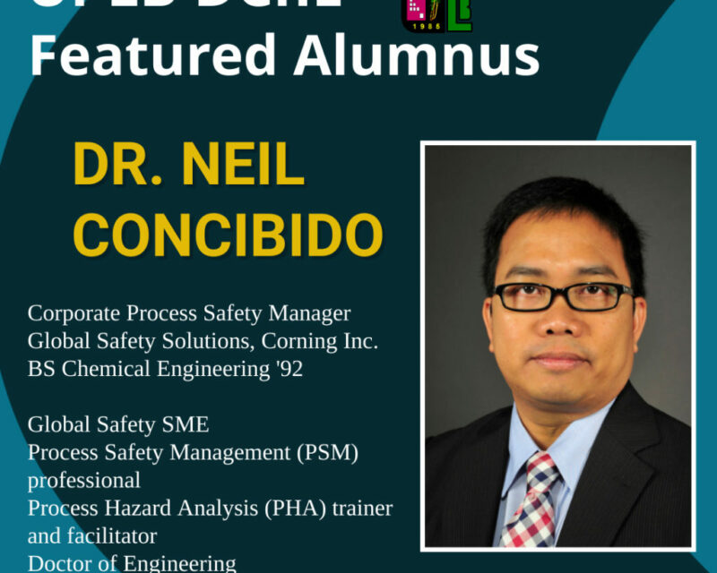Dr. Neil Concibido is UPLB DChE’s Featured Alumnus (3rd Quarter 2021)
